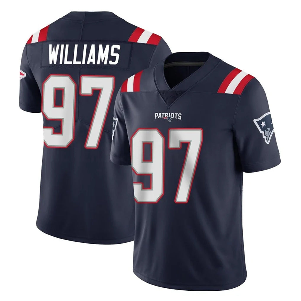 NE.Patriots #97 Milton Williams Player Navy Vapor Untouchable Home Game Gdoa Stitched Jerseys