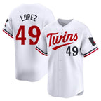 M.Twins #49 Pablo Lopez Player White Home Limited Fdoa Stitched Jerseys