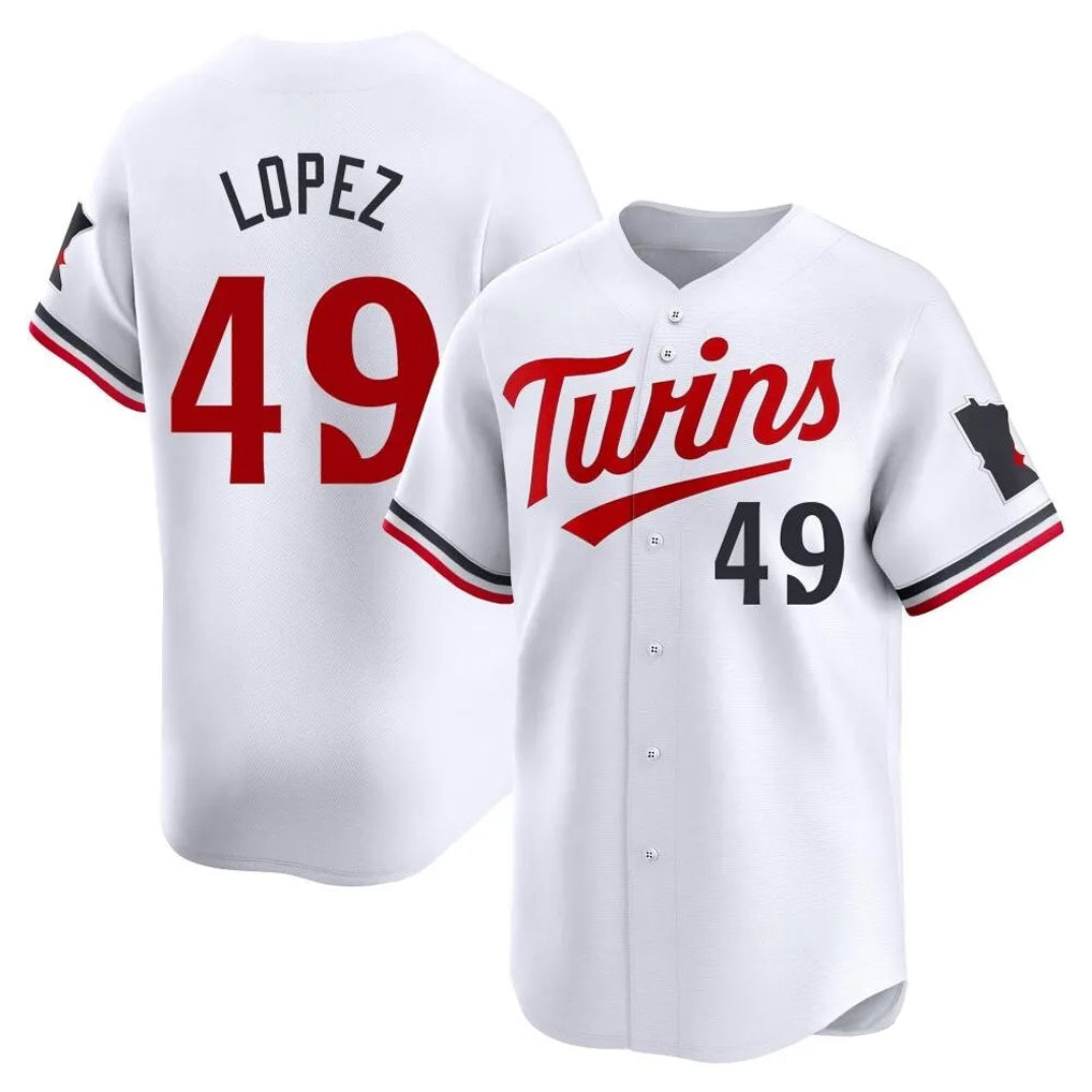 M.Twins #49 Pablo Lopez Player White Home Limited Fdoa Stitched Jerseys