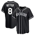 C.Rockies #8 Ryan Ritter Player Black Fashion Out Home Game Gdoa Stitched Jerseys