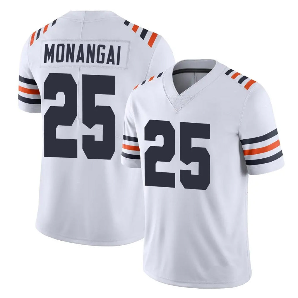 C.Bears #25 Kyle Monangai Player White Classic Vapor Limited Home Game Gdoa Stitched Jerseys