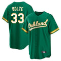 Athletics #33 Henry Bolte Player Kelly Green Home Game Gdoa Stitched Jerseys