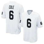 LV.Raiders #6 A.J. Cole Player White Home Game Gdoa Stitched Jerseys