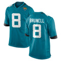 J.Jaguars #8 Mark Brunell?Player Teal Home Game Gdoa Stitched Jerseys