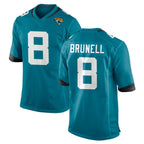 J.Jaguars #8 Mark Brunell?Player Teal Home Game Gdoa Stitched Jerseys