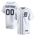 Custom D.Tigers White Limited Home Game Any Name & Number Gdoa Stitched Jerseys