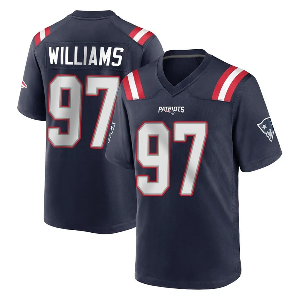 NE.Patriots #97 Milton Williams Player Navy Home Game Gdoa Stitched Jerseys