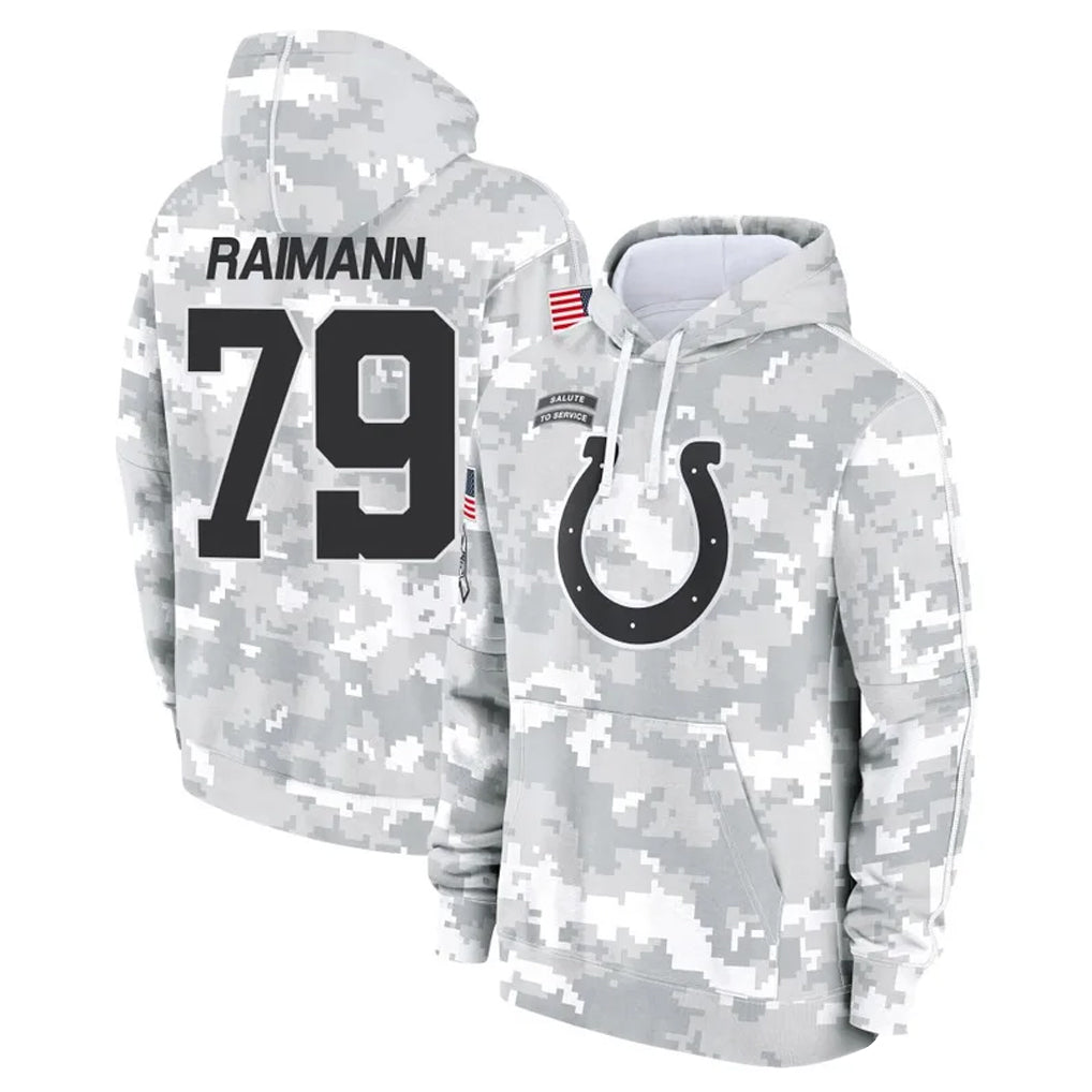 IN.Colts #79 Bernhard Raimann Player Arctic Camo Salute to Service Hoodies Limited Game Gdoa Stitched Jerseys