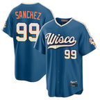 M.Brewers #99 Gary Sanchez Player Blue 2026 City Connect Home Game Fdoa Stitched Jerseys