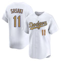 LA.Dodgers #11 Roki Sasaki Player Gold Collection Limited Home Fdoa Stitched Jerseys