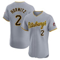 P.Pirates #2 Spencer Horwitz Player Gray Road Home Limited Elite Fdoa Stitched Jerseys