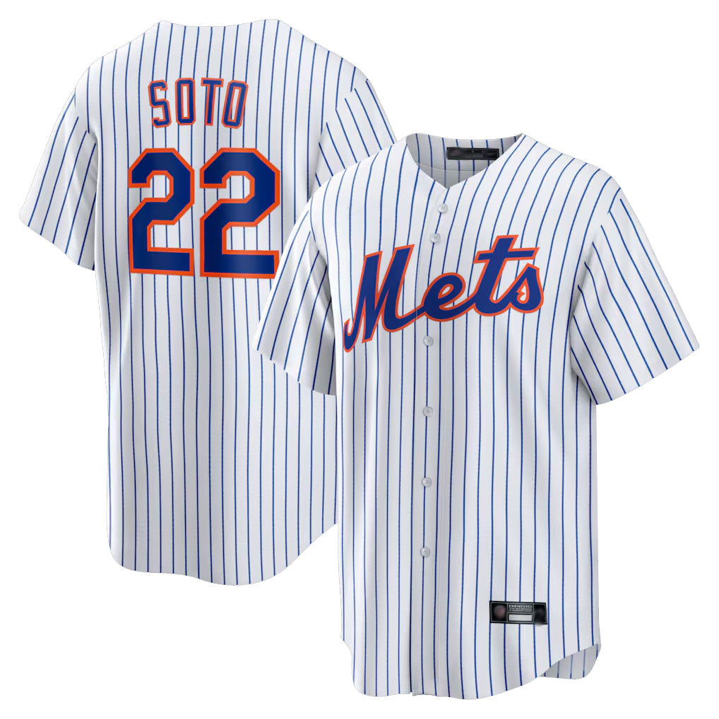 NY.Mets #22 Juan Soto Player White Home Game Fdoa Stitched Jerseys