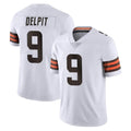C.Browns #9 Grant Delpit Player White Vapor Untouchable Limited Home Game Gdoa Stitched Jerseys