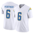 LA.Chargers #6 Denzel Perryman Player White Limited Vapor F.U.S.E. Home Game Gdoa Stitched Jerseys