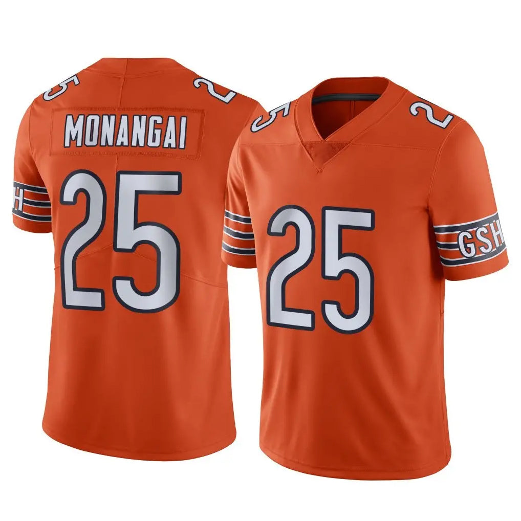 C.Bears #25 Kyle Monangai Player Orange Alternate Vapor Limited Home Game Gdoa Stitched Jerseys