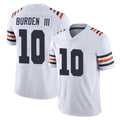 C.Bears #10 Luther Burden III Player White Classic Vapor Limited Home Game Gdoa Stitched Jerseys