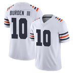 C.Bears #10 Luther Burden III Player White Classic Vapor Limited Home Game Gdoa Stitched Jerseys