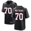 A.Falcons #70 Jake Matthews Player Black Throwback Game Gdoa Stitched Jerseys