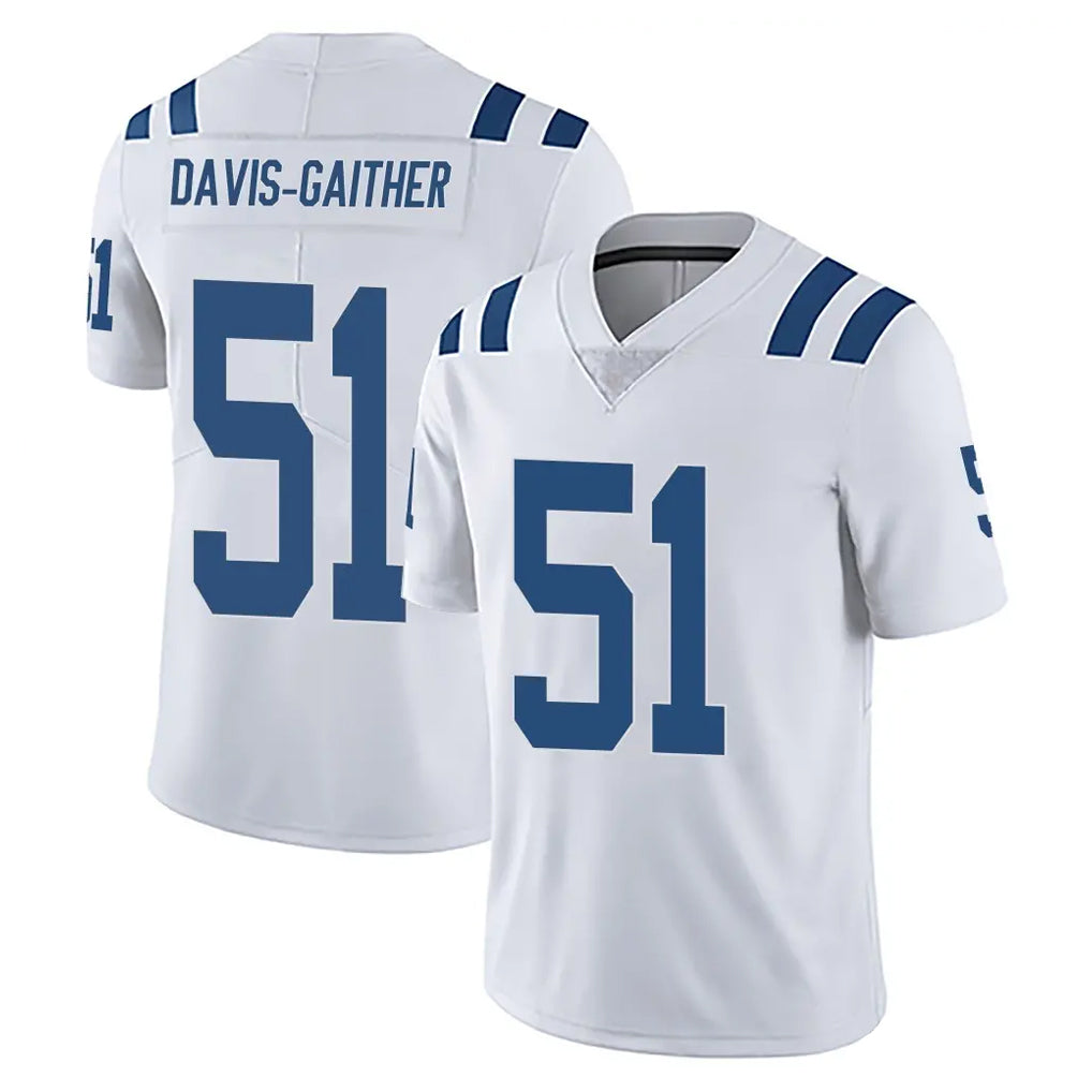 IN.Colts #51 Akeem Davis-Gaither Player White Limited Vapor Untouchable Home Game Gdoa Stitched Jerseys