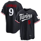M.Twins #9 Trevor Larnach Player Navy Home Game Fdoa Stitched Jerseys