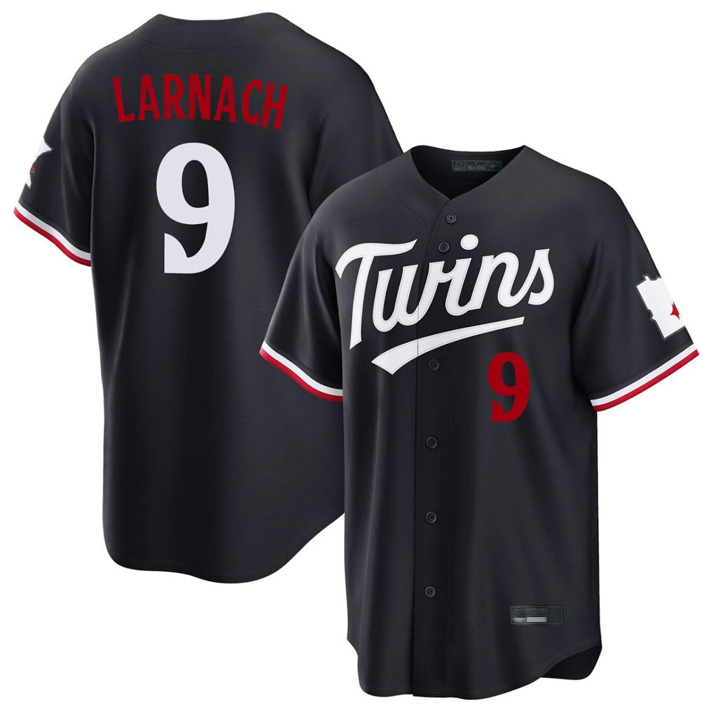 M.Twins #9 Trevor Larnach Player Navy Home Game Fdoa Stitched Jerseys