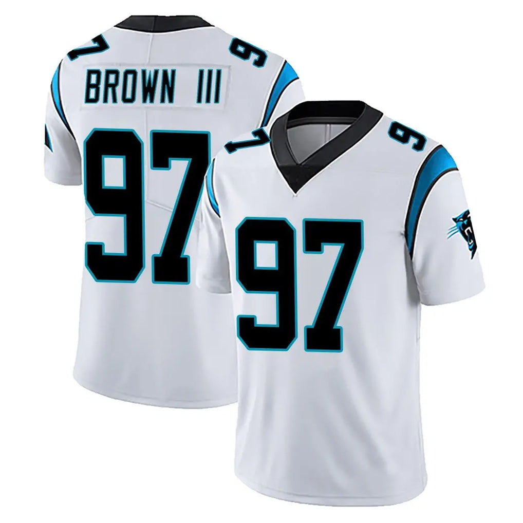 C.Panthers #97 Bobby Brown III Player White Vapor Untouchable Limited Game Gdoa Stitched Jerseys