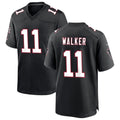 A.Falcons #11 Jalon Walker Player Black Throwback Game Gdoa Stitched Jerseys