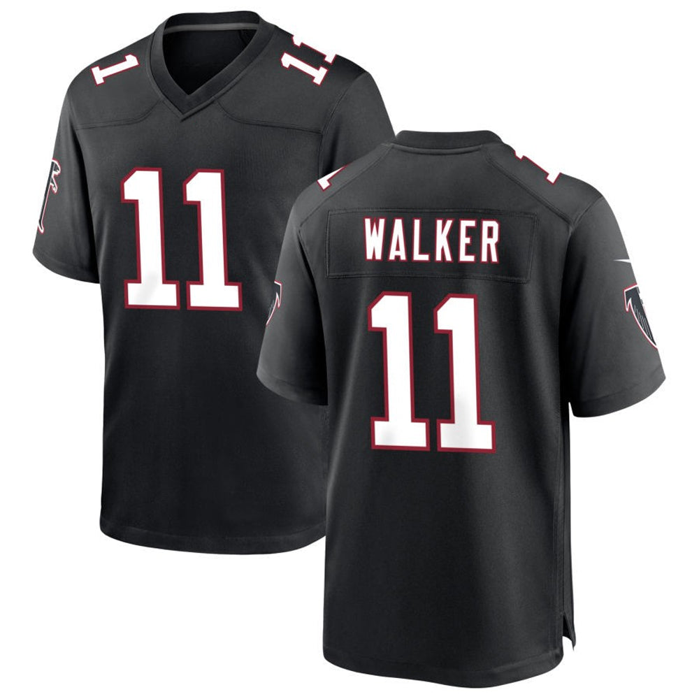 A.Falcons #11 Jalon Walker Player Black Throwback Game Gdoa Stitched Jerseys