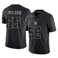 M.Vikings #55 Eric Wilson Player Black Reflective LImited Home Game Gdoa Stitched Jerseys