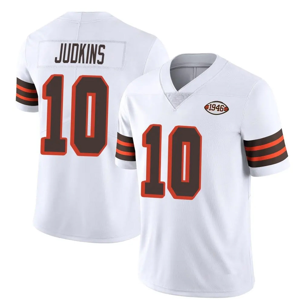 C.Browns #10 Quinshon Judkins Player White Limited  Vapor 1946 Collection Alternate Game Gdoa Stitched Jerseys