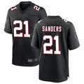 A.Falcons #21 Deion Sanders Player Black Throwback Limited Gdoa Stitched Jerseys