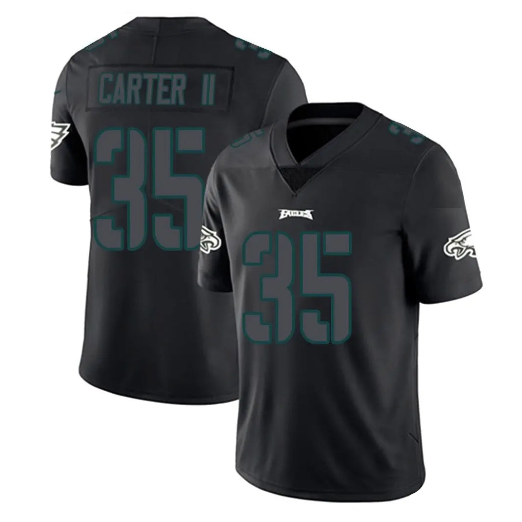 P.Eagles #35 Michael Carter II Player Limited Black Impact Home Game Gdoa Stitched Jerseys