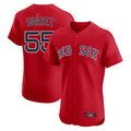 B.Red Sox #55 Ranger Su¨¢rez Player Red Limited Elite Home Game Gdoa Stitched Jerseys