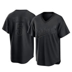 Athletics #5 Jacob Wilson Player Black Pitch Fashion T-shirt Home Game Gdoa Stitched Jerseys