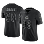 C.Bears #98 Montez Sweat Player Black REFLECTIVE Limited Game Gdoa Stitched Jerseys