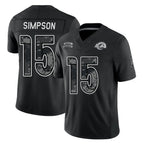 LA.Rams #15 Ty Simpson Player Black Limited 2026 Salute to Service Home Game Gdoa Stitched Jerseys