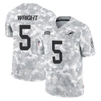 M.Dolphins #5 Jaylen Wright Player Arctic Camo Salute To Service Limited Game Gdoa Stitched Jerseys