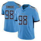 T.Titans #98 Jeffery Simmons Player Light Blue Limited Vapor Untouchable Home Game Gdoa Stitched Jerseys