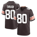 C.Browns #80 Jamari Thrash Player Brown Home Game Gdoa Stitched Jerseys