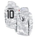 A.Cardinals #10 Josh Sweat Player Arctic Camo Limited Salute to Service Pullover Hoodies Game Gdoa Stitched Jerseys