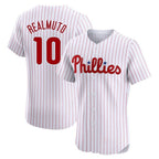 P.Phillies #10 J.T. Realmuto Player White Home Limited Elite Fdoa Stitched Jerseys