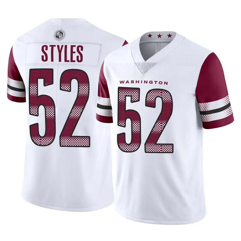 W.Commanders #52 Sonny Styles Player White Limited Vapor Home Game Gdoa Stitched Jerseys