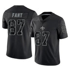 NO.Saints #87 Noah Fant Player Black Limited Reflective Home Game Gdoa Stitched Jerseys