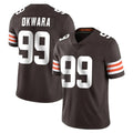 C.Browns #99 Julian Okwara Player Brown Color Vapor Untouchable Limited Home Game Gdoa Stitched Jerseys