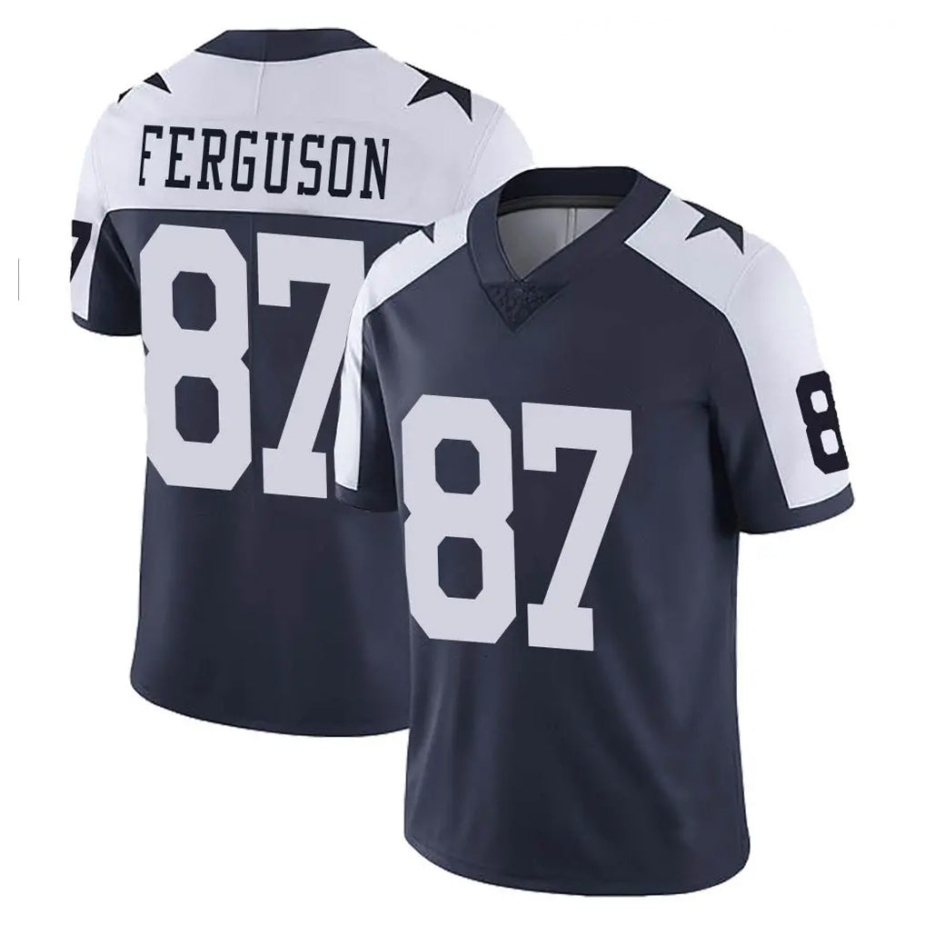 D.Cowboys #87 Jake Ferguson Player Navy-White Limited Alternate Vapor Untouchable Home Game Gdoa Stitched Jerseys
