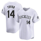 C.Rockies #14 Ezequiel Tovar Player White Limited Home Gdoa Stitched Jerseys