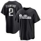 P.Phillies #2 Justin Crawford Player Black Alt Fashion Home Game Fdoa Stitched Jerseys