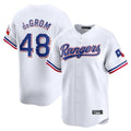 T.Rangers #48 Jacob deGrom Player White Home Limited Fdoa Stitched Jerseys
