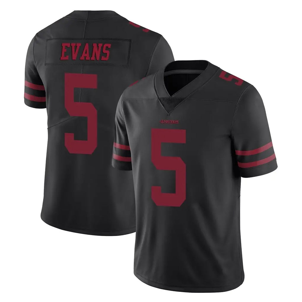 SF.49ers #5 Mike Evans Player Black Alternate Limited Vapor Untouchable Home Game Gdoa Stitched Jerseys