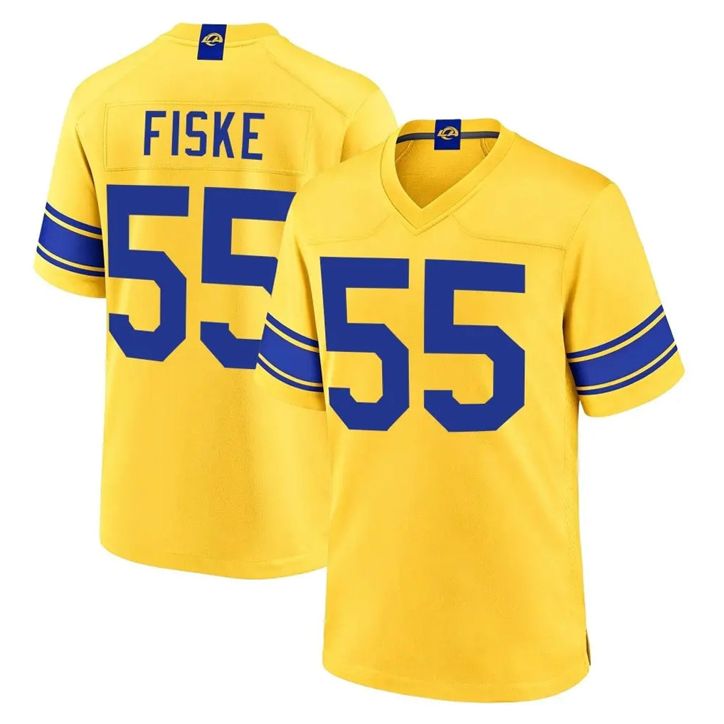 LA.Rams #55 Braden Fiske Player Gold Classic Sol Home Game Gdoa Stitched Jerseys